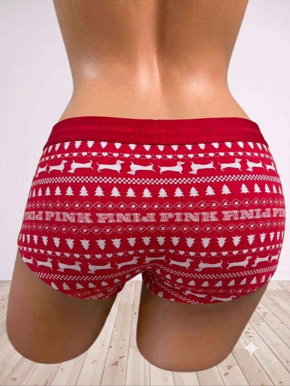 PINK VS CHRISTMAS PANTY UNDERWEAR Shortie HOLIDAYS Xl